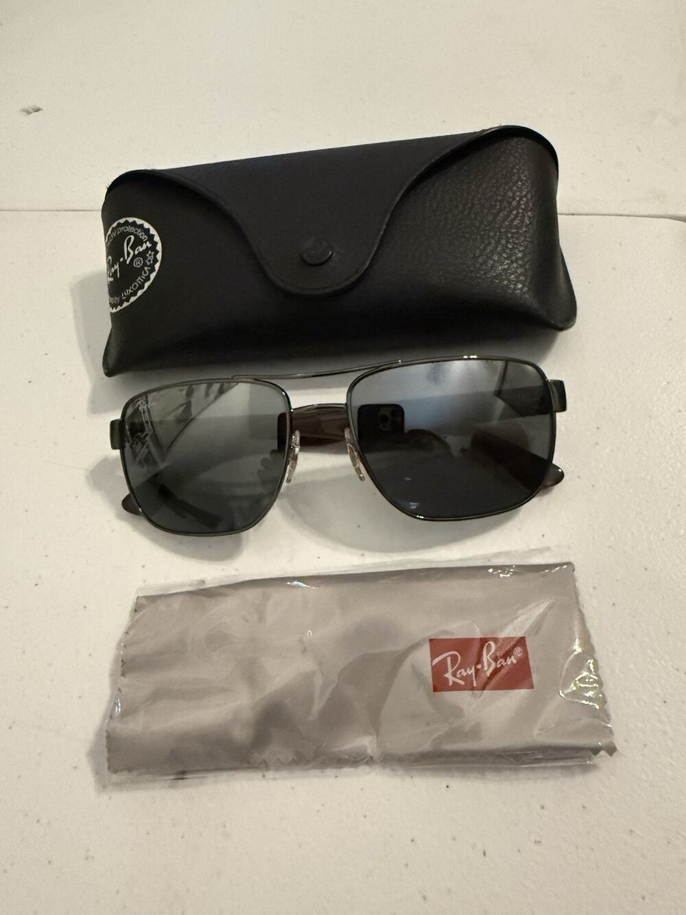 Ray-Ban RB3530 004/88 58 17 3N Sunglasses Gunmetal Square Navigator Frame